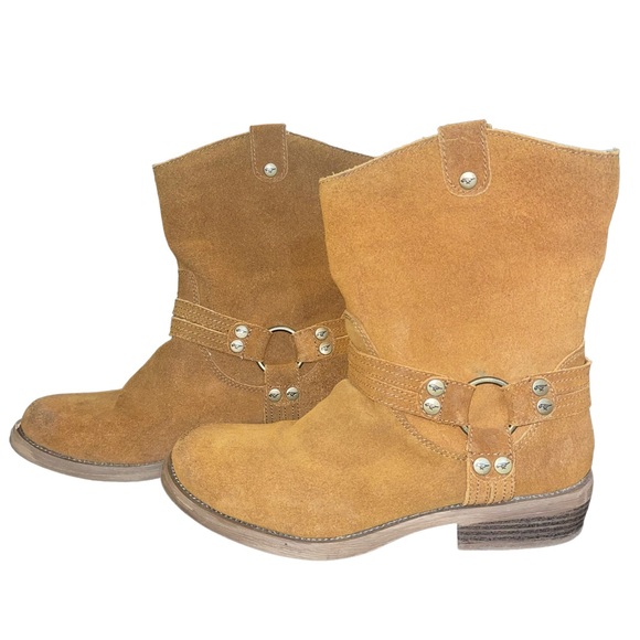 Rocket Dog Shoes Rocket Dog Western Cowboy Ankle Boots Suede Tan